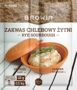 Zakwas chlebowy żytni z drożdżami i słodem - 23g
