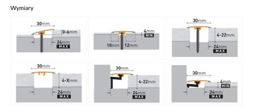 ARBITON Listwa progowa aluminiowa CS30 biała 93cm