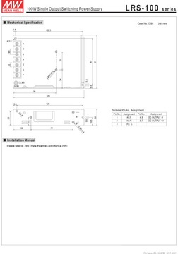 Блок питания Mean Well LRS-100-12|102Вт|12В| 8,5 А |