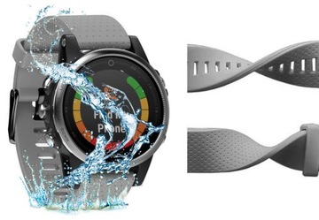 SZARY Silikonowy Pasek Garmin FENIX 5S Quick Fit