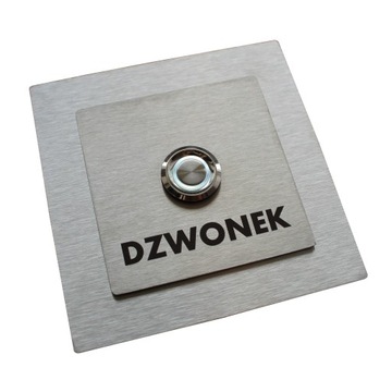 Przycisk dzwonka do domofonu Stal LED 9/12/24/230V 10x10 INOX nierdzewny