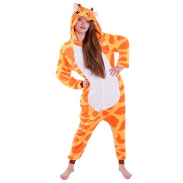 ŻYRAFA PIŻAMA Jednoczęściowa Kigurumi Onesie Kombinezon Strój L 165-174 cm