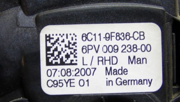 ПЕДАЛЬ АКСЕЛЕРАТОРА FORD TRANSIT MK7 VII 2.2 TDCI 6C11-9F836-CB 2007-2013 ЕВРОПА