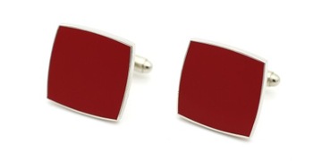 Элегантные запонки для рубашки бордового цвета в сапфировом футляре