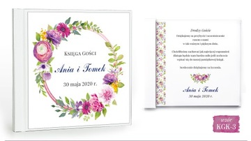 Гостевая книга ЦВЕТЫ АКВАРЕЛЬ / РОЗОВАЯ / 150 стр.