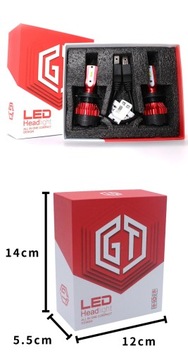 Светодиод H7 GT ZES K5 + 300% 8000Лм 6000К двусторонний