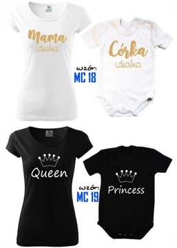 ZESTAW Damska KOSZULKA DLA Mamy I BODY dla CÓRKI