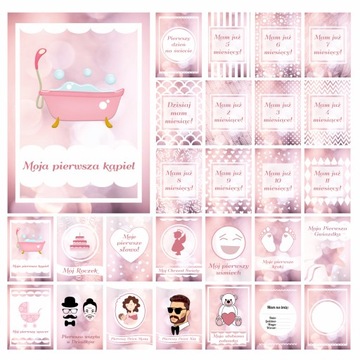 KARTY DO ZDJĘĆ pierwszy rok życia 30 kart