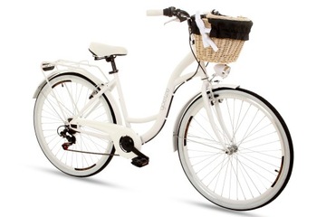DAMSKI ROWER MIEJSKI 28 LEKKI DAMKA 7 SHIMANO KOSZ