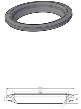 ВПУСКНАЯ ПРОКЛАДКА DN 160 ST DELFIN ДЛЯ INS. ВАРГОВА