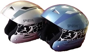 Kask narciarski SPARTAN dla młodych narciarzy srebrny S