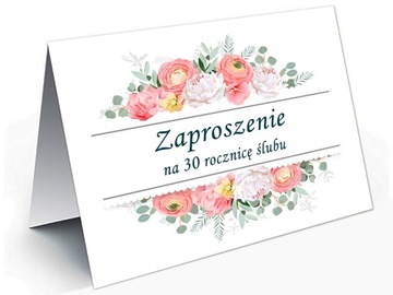 Zaproszenia zaproszenie na 25 40 50 Rocznicę Ślubu