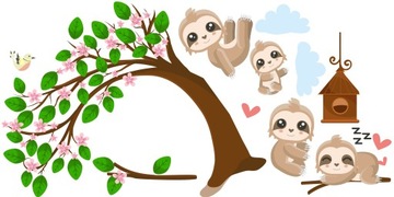 наклейки для детей, настенные ёлки ​​240