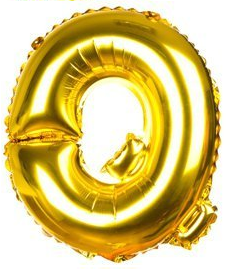 Balon Foliowy 40 cm - Litera Q - ZŁOTY