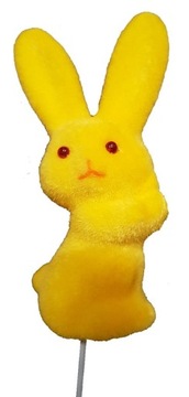 ZAJĄCZEK ŻÓŁTY STOJĄCY PIK 8,5 CM ZAJĄC WIELKANOC