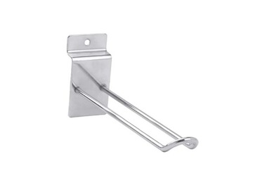 HAK PODWÓJNY NA BLASZCE 10cm SPACE SHOPWALL CHROM