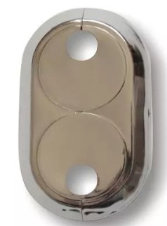 ROZETA PODWÓJNA DO RUR PE / PEX FI 18 CHROMOWANA