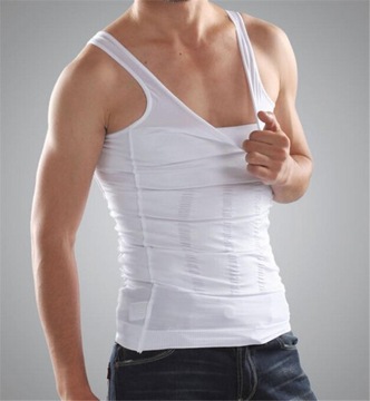 МУЖСКАЯ ФУТБОЛКА ДЛЯ ПОХУДЕНИЯ, БЕЛАЯ, L