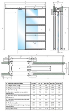 Раздвижные двери в стеклянной кассете STARK GLASS BIS100
