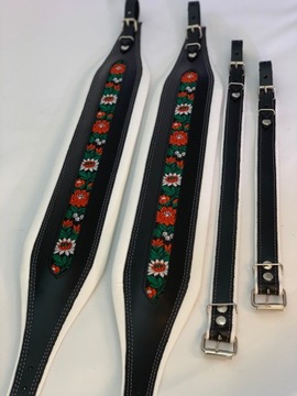 Ремни-аккордеон Pro 80-120, кожа, 10 см.