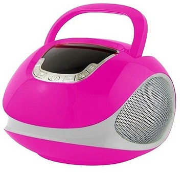BOOMBOX Z BLUETOOTH USB SD AUX Różowy