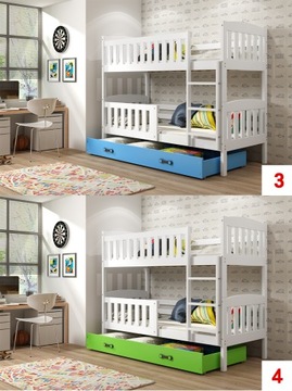 Детская двухъярусная кровать Kubuś 190x80 + МАТРАС