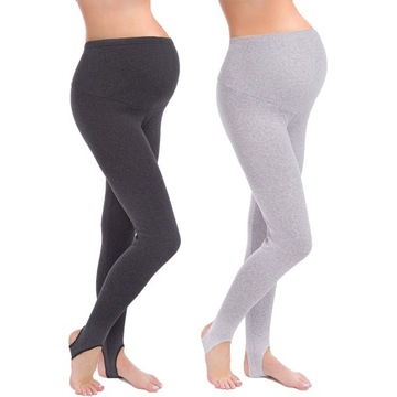 2X LEGGINSY OCIEPLANE CIĄŻA ZAPIĘTKA GETRY PREG-LS