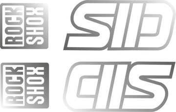 SID ROCK SHOX 133 C srebrna naklejka Amortyzator