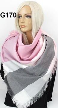 ШАРФ ЖЕНСКИЙ ПЛОТНЫЙ ЗИМНИЙ, ЧЕРНЫЙ, СЕРЫЙ, PL