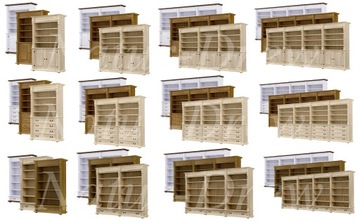 Ogromny Pojemny Regał Do Sklepu Biblioteki Księgarni Sosnowy Rustykalny