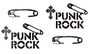 TATUAŻ TYMCZASOWY ZMYWALNY DAMSKI PUNK ROCK NAPIS