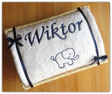 ПОДАРОК ​​РЕБЕНКУ плотное полотенце с ИМЕННОЙ вышивкой