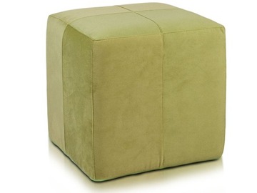 40x40 ZIELONA KOSTKA PLUSZOWA PUFA MŁODZIEŻOWA