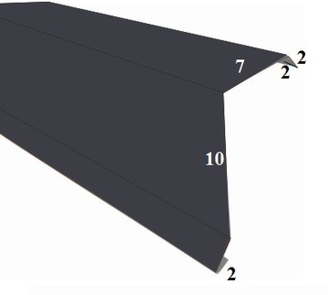 Wiatrownica górna Bielska GRAFIT 7024 MAT 1,95m