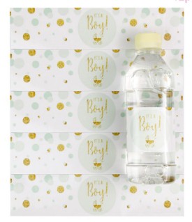 Наклейка «IT'S A BOY» для украшения бутылочки для детского душа