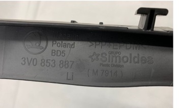 SPOJLER KOŁA NADKOLA BŁOTNIKA SKODA SUPERB 3 LEWY