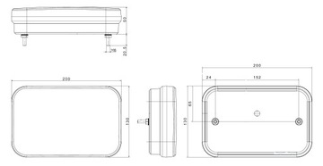 Светодиодный задний комбинированный фонарь FT-270 12В для прицепа-эвакуатора, набор из 6 функций
