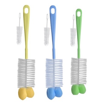 BabyOno Щетка для бутылочек с губкой 720 синий