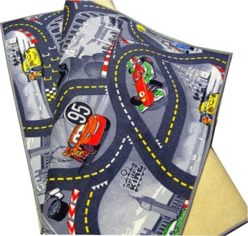 Килим CARS тачки замки вулиці візерунки будиночки 200x300