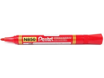 Маркер постоянный Pentel N850 круглый красный