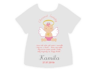 SZATKA DO CHRZTU ZDJĘCIE IMIĘ DATA PERSONALIZACJA