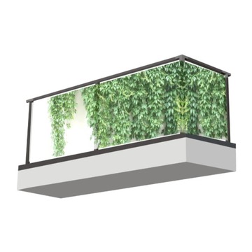 super mocna wytrzymala OSŁONA BALKON KURTYNA LISCI