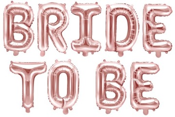 BALON FOLIOWY BRIDE TO BE RÓŻOWE ZŁOTO PANIEŃSKI