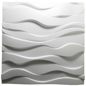Styropianowe Panele Ścienne 3D 60x60 ZEFIR FALA