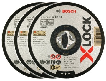 НАБОР BOSCH ИЗ 5 ДИСКОВ X-LOCK 125 мм в контейнере