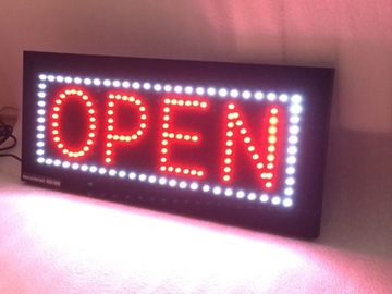 ВЫВЕСКА СВЕТОДИОДНАЯ РЕКЛАМНАЯ ИНТЕРЬЕРНАЯ ОТКРЫТЬ LED 60 x 25 см