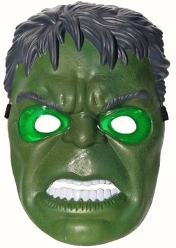 NIESAMOWITY HULK maska LED ze światłem Avengers