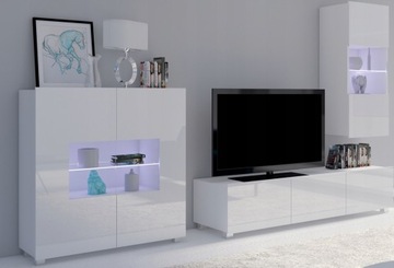 Meblościanka MODERN biały połysk 7