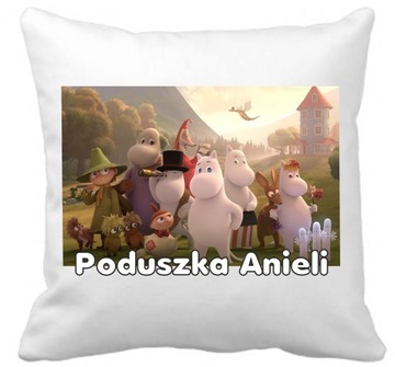 MUUMINKI PODUSZKA Mikrofibra + IMIĘ PREZENT