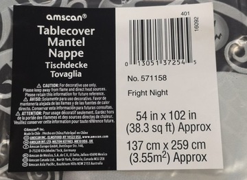 AMSCAN Скатерть из фольги Skull 137x259см